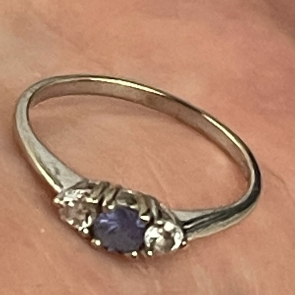 10K white gold & Tanzanite ring - Picture 3 of 14